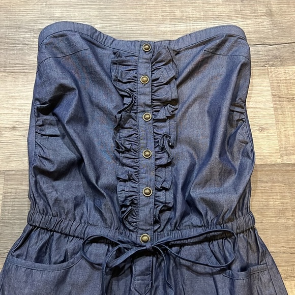 4 for $20 Hot & Delicious denim strapless romper size M - Picture 2 of 6